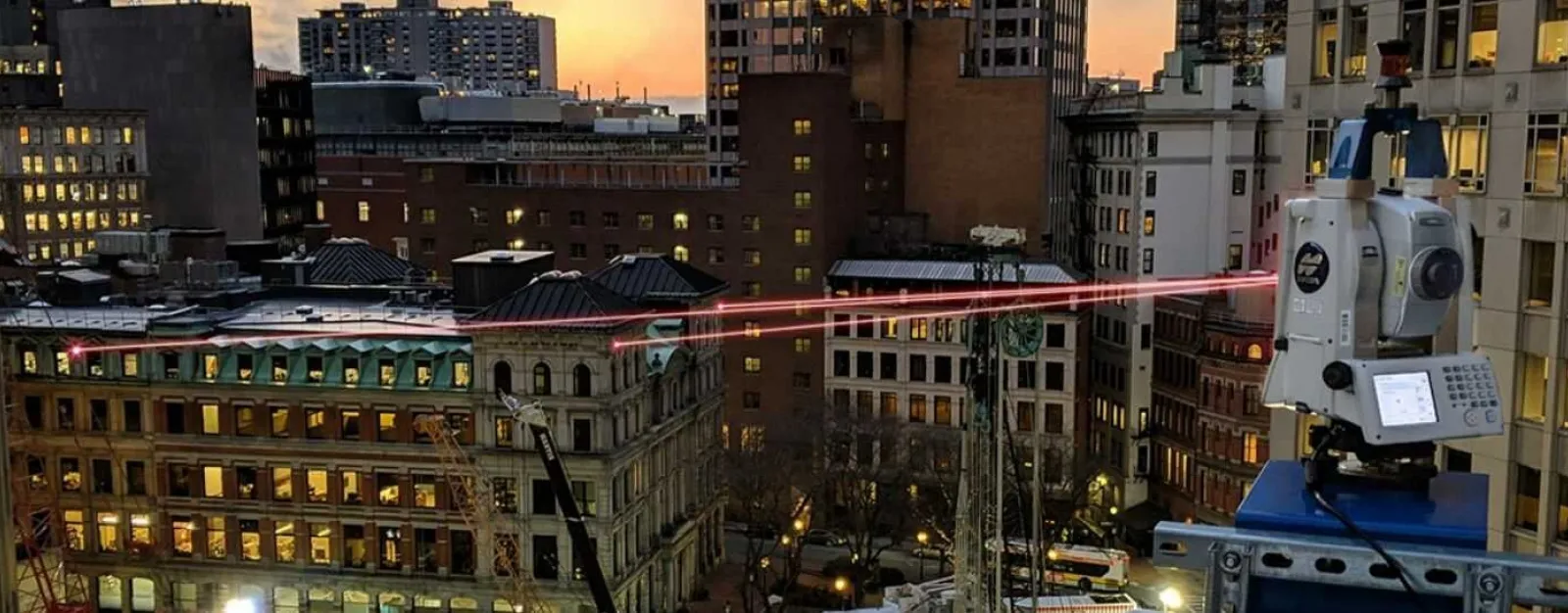 Total Station Monitors Building